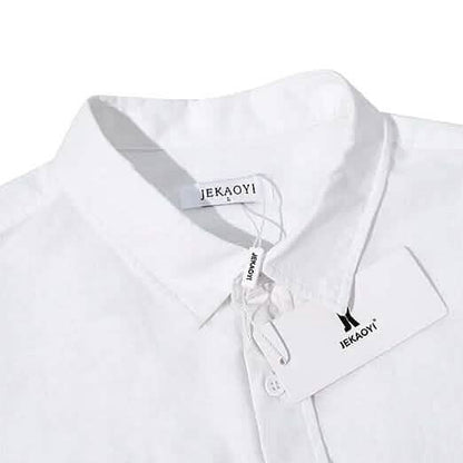 White shirt with 'JEKAOYI' branding on a white background