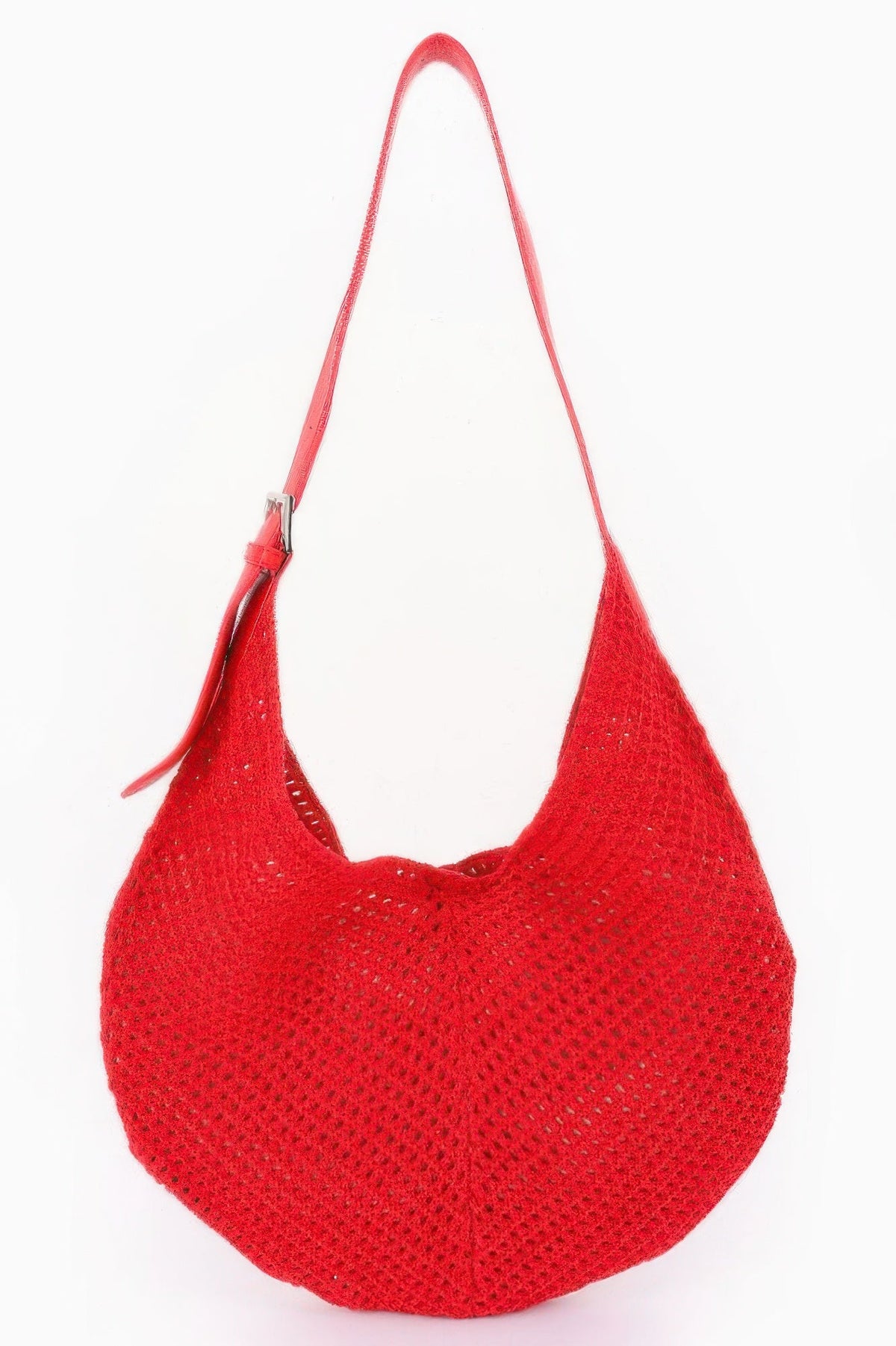 Mesh Crochet Shoulder With Pouch, styled photo