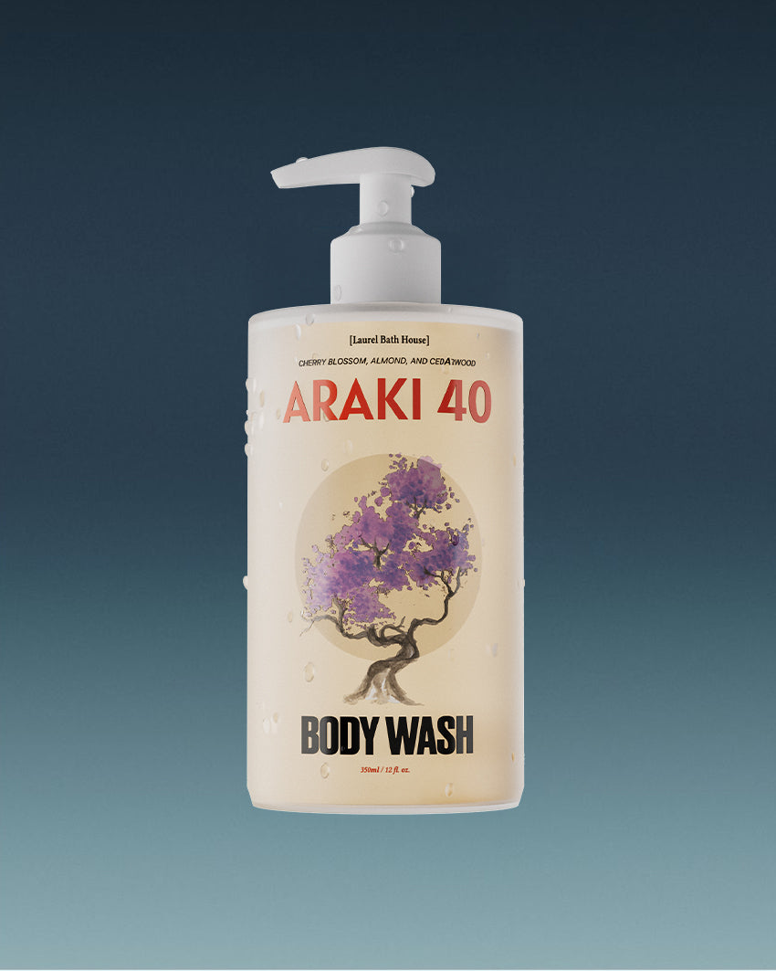Laurel Bath House Araki 40 body wash, 12oz bottle, product photo
