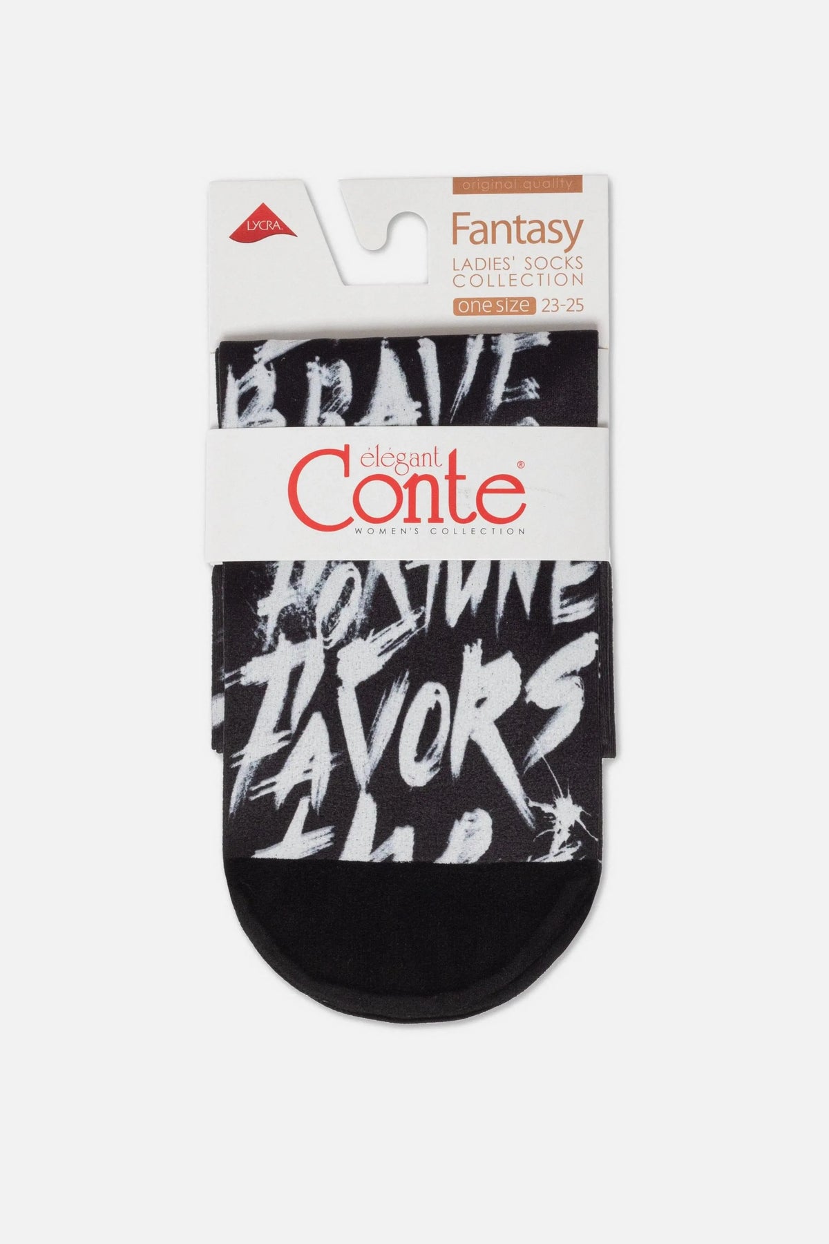Conte Fantasy 911 dense socks with Brave print, additional detail (2)