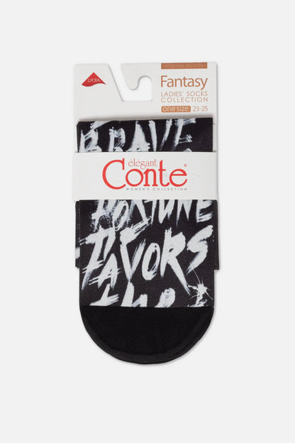 Conte Fantasy 911 dense socks with Brave print, additional detail (2)
