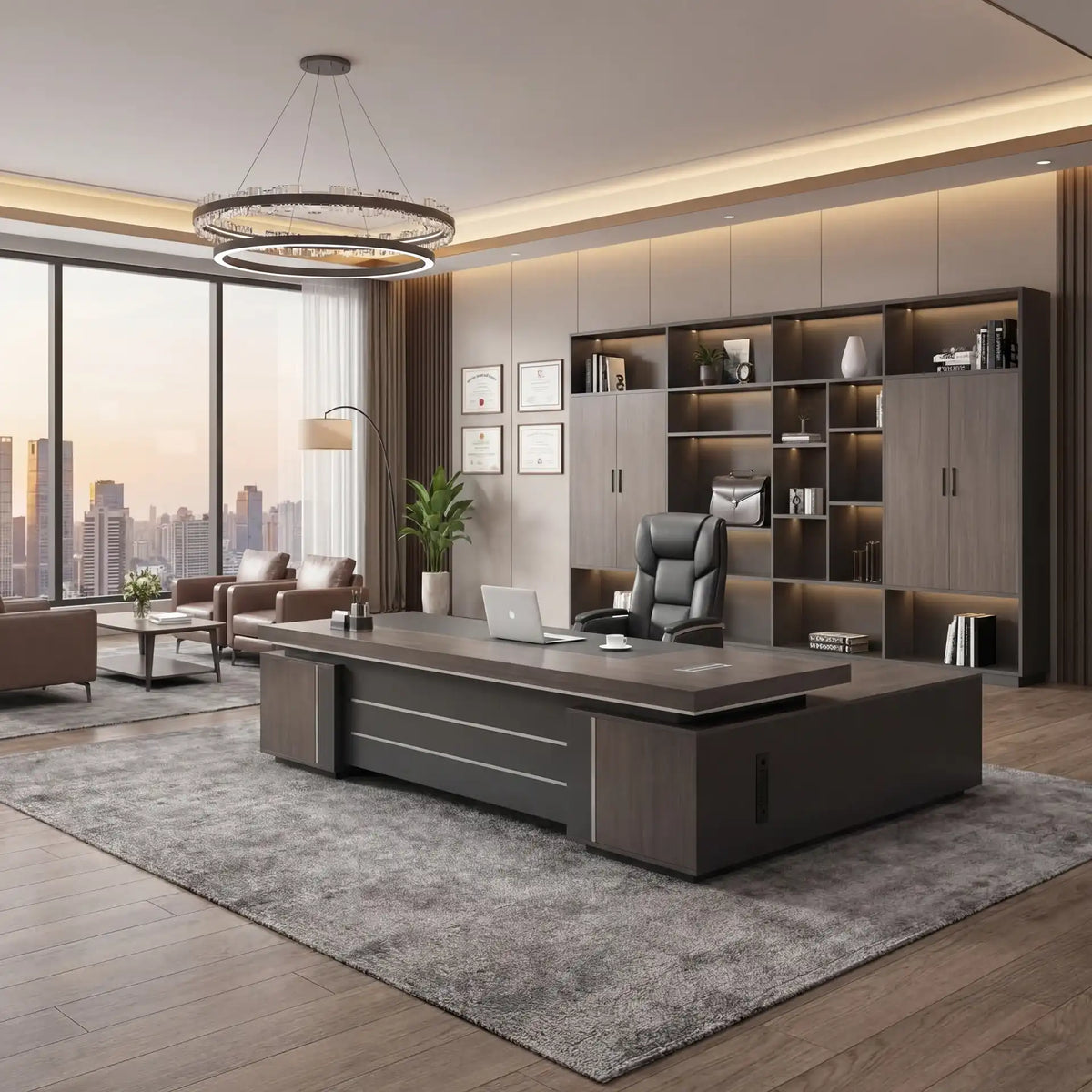 Arc Grove August L-shaped executive desk, left return — view 4