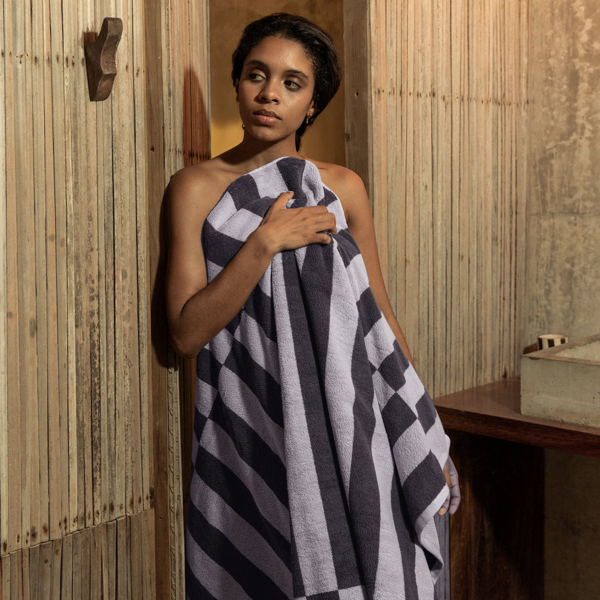 Italic Shadmoor Geometric Australian Cotton Bath Sheets