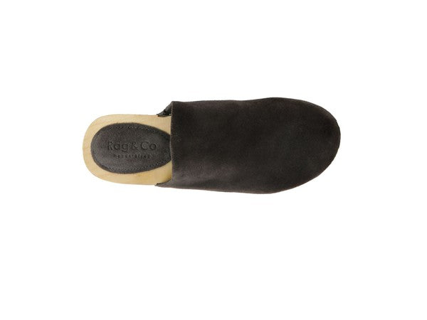 Rag & Co Darcie suede clog mule in gray, product photo (2)