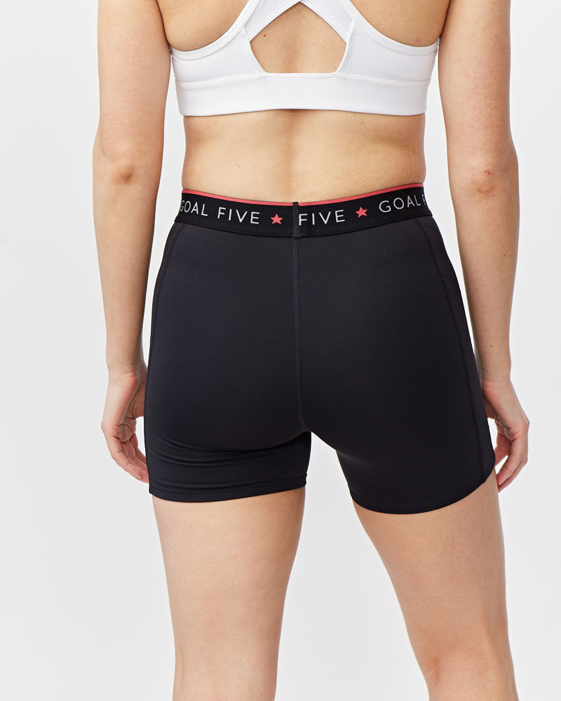 Slide Force Women's Spandex Shorts in Black, additional detail