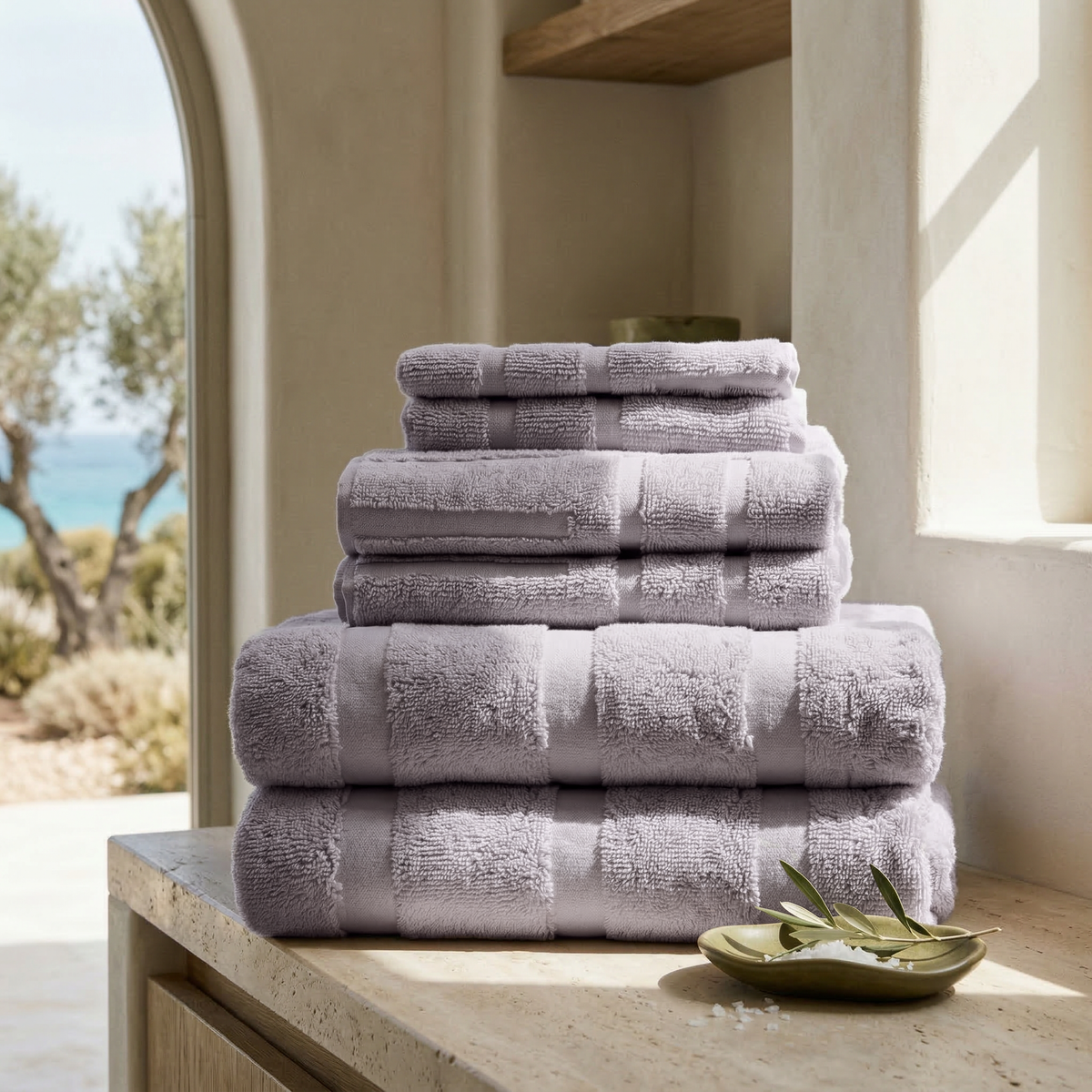 Italic Capri Solid Australian Cotton Bath & Hand Towels