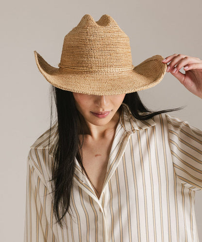 Ames Packable Straw Cowboy Hat, additional detail