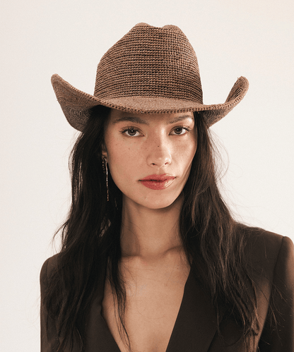 Ames Packable Straw Cowboy Hat, styled photo (2)