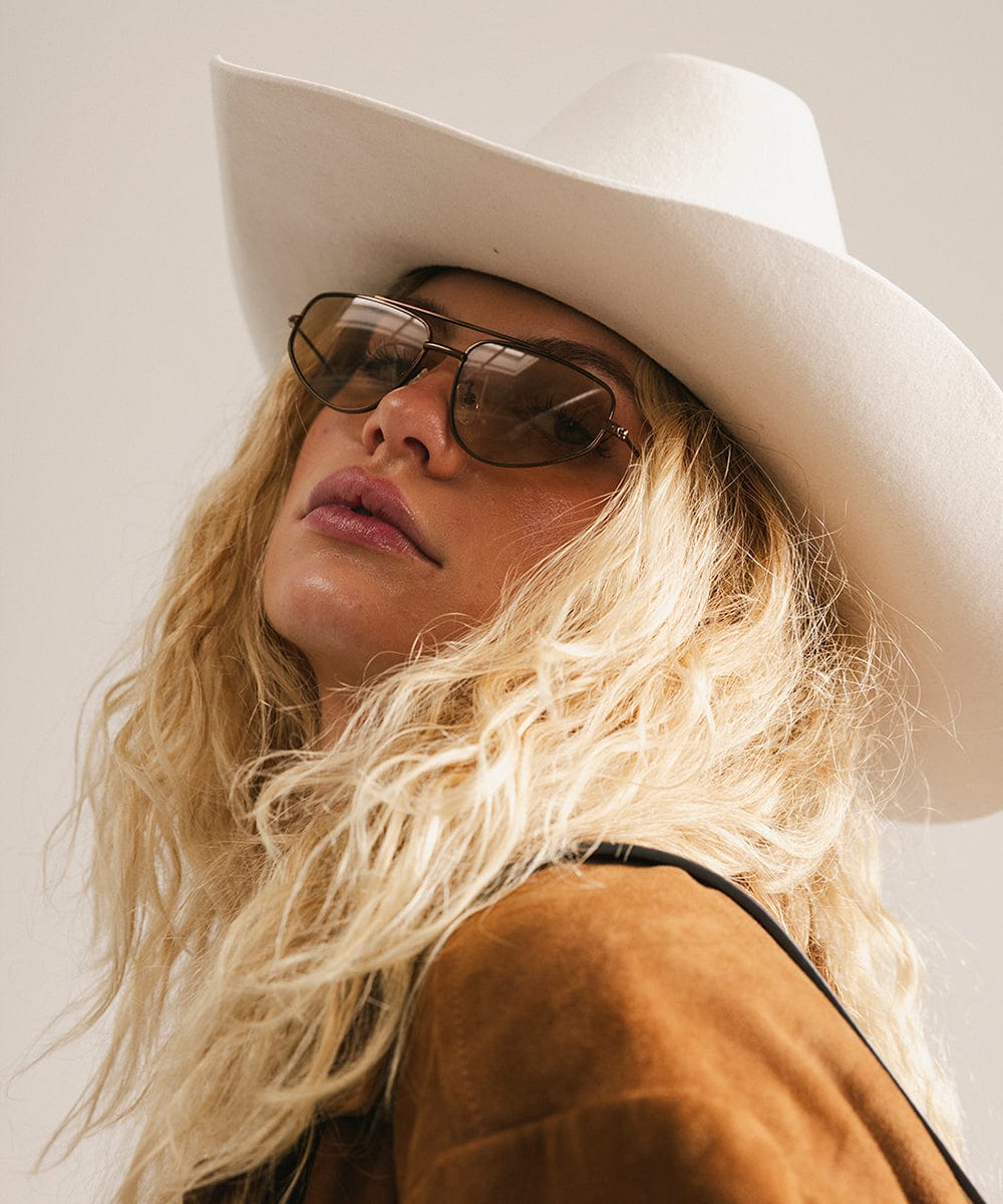 Sienna Aviator Sunglasses in Brown, product photo