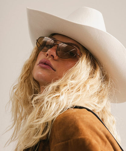 Sienna Aviator Sunglasses in Brown, product photo