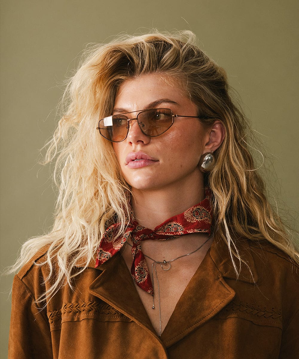 Sienna Aviator Sunglasses in Brown, additional detail