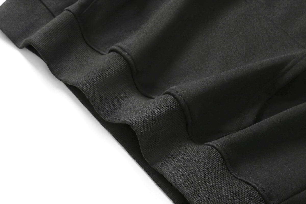 Close-up of black fabric on a white background