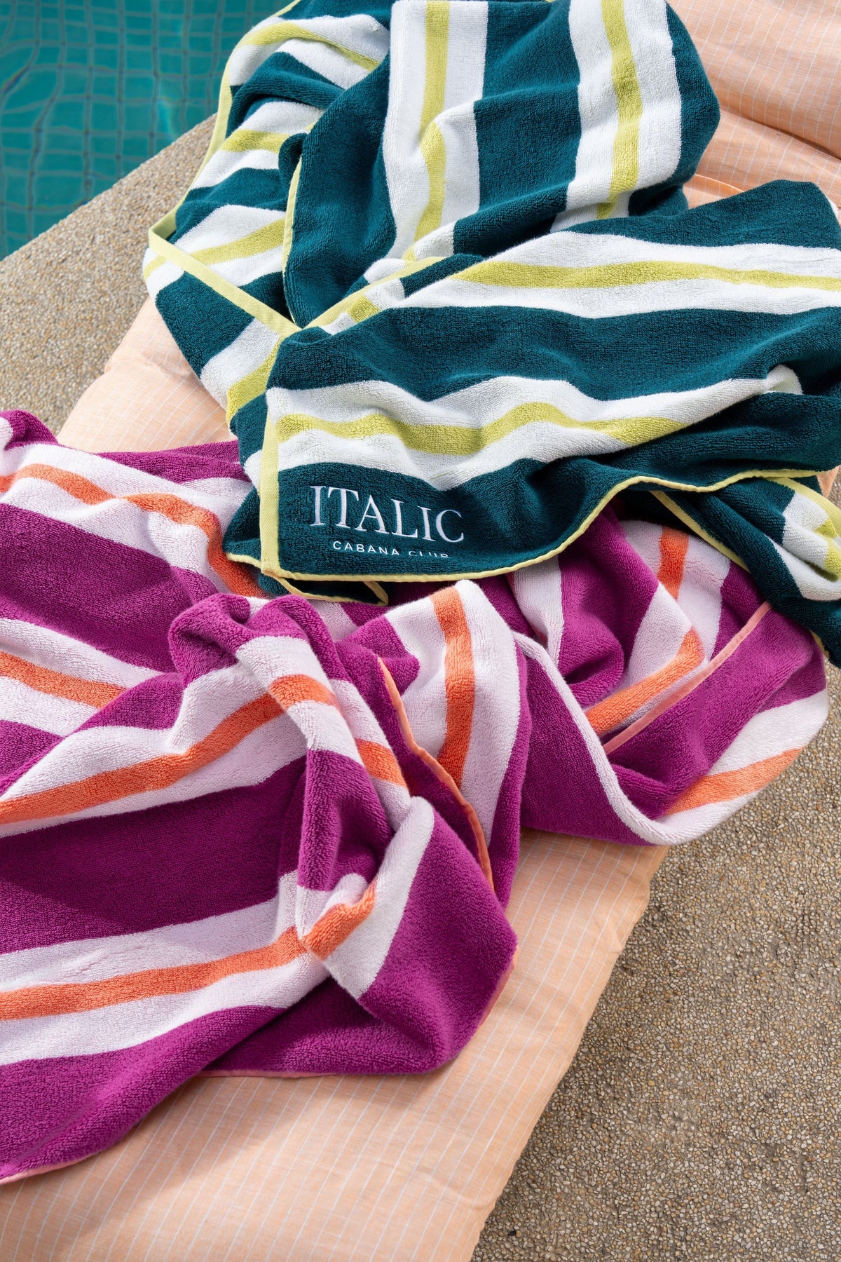 Italic Bondi Cabana Stripe Australian Cotton Beach Towels