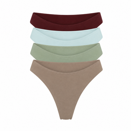 Organic Cotton & Hemp Thong 4-Pack, styled photo, additional detail