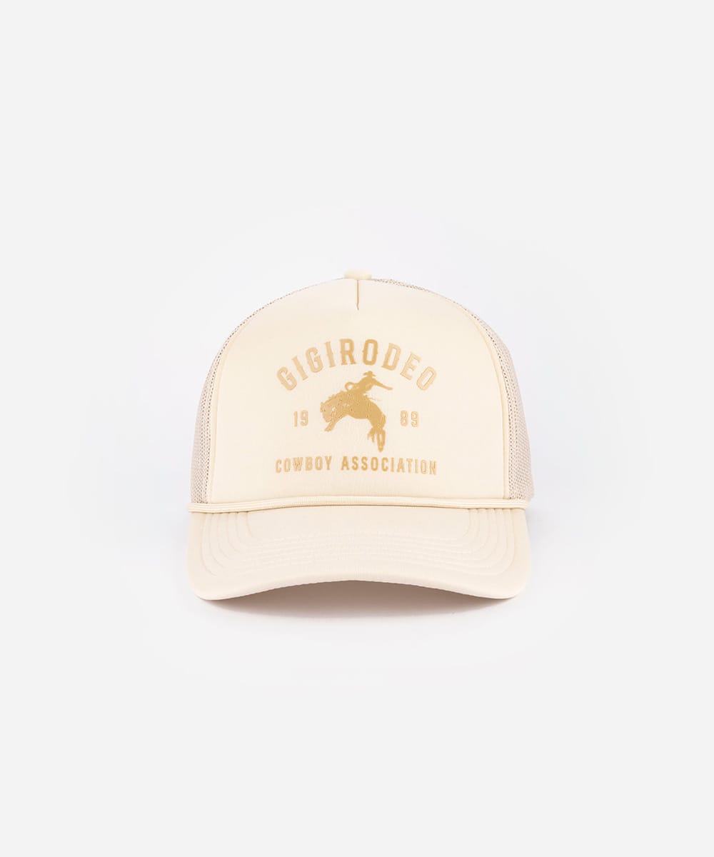 Gigi Rodeo Trucker Hat in Cream