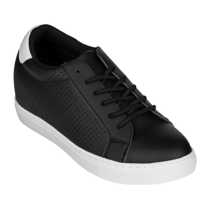 CALTO H0831 low-top elevator sneaker in black, product photo