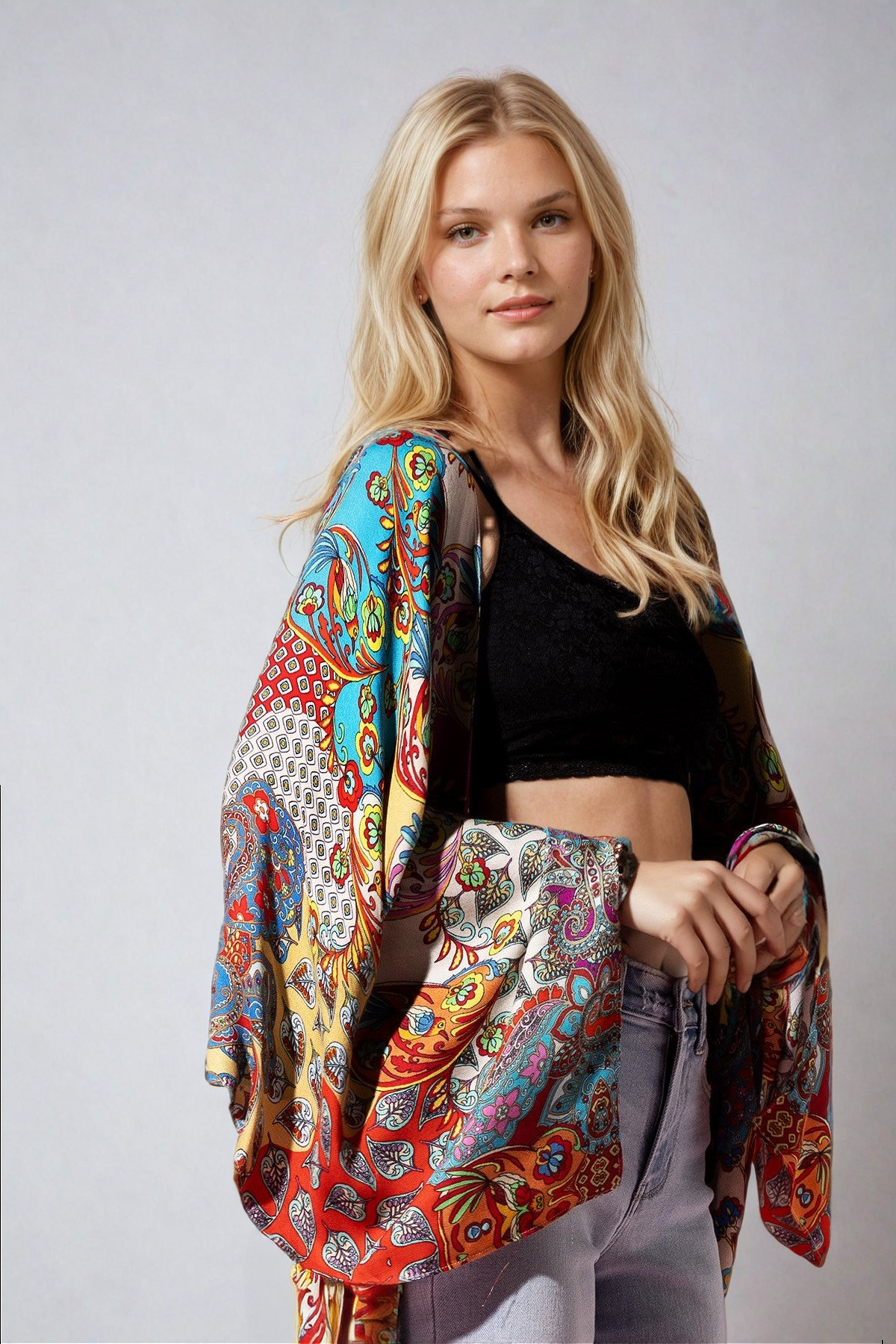 Fitkitty Culture Wildroot Ethereal duster kimono, full length view