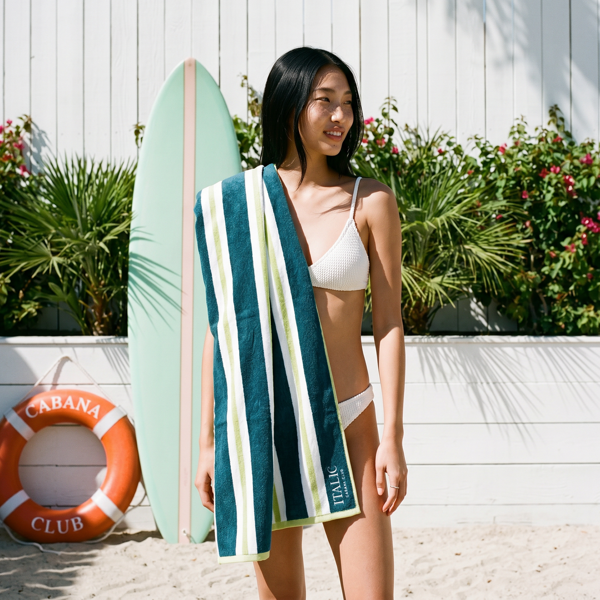 Italic Bondi Cabana Stripe Australian Cotton Beach Towels