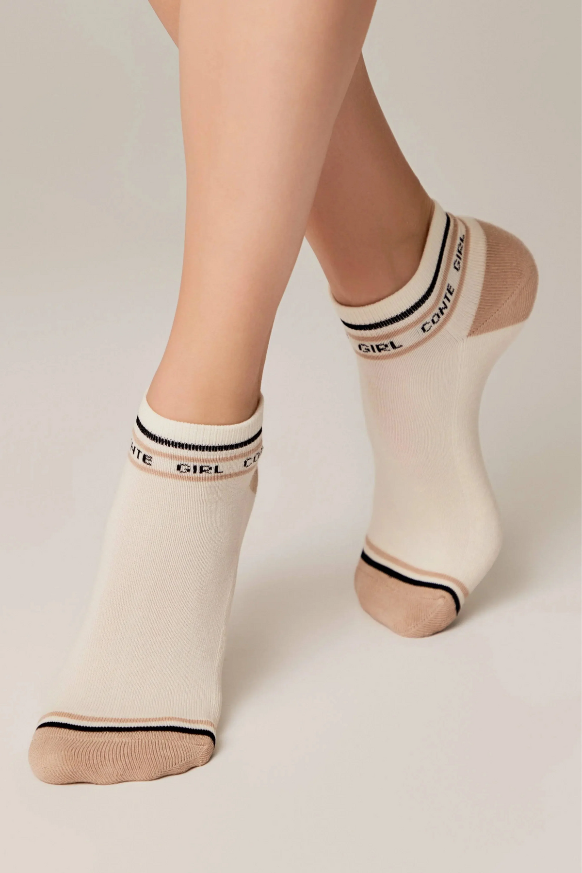 Conte Active 572 cotton ankle socks with terry foot, alternate view
