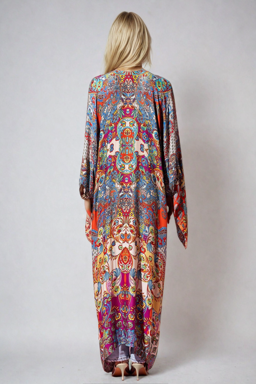 Fitkitty Culture Wildroot Ethereal duster kimono, further view