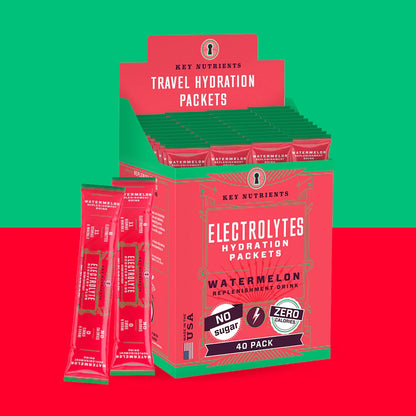 Key Nutrients Electrolyte Recovery Plus powder in Watermelon, single-serve packet packaging