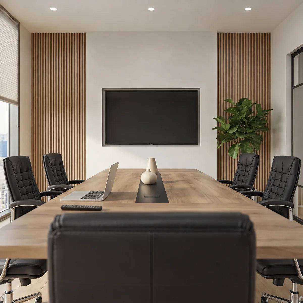 Arc Grove Wright conference room table in Mahogany, alternate view (4)