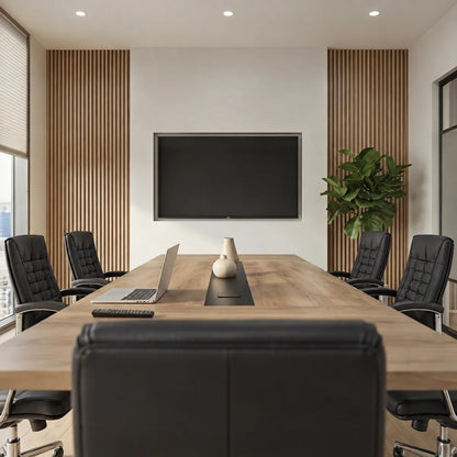 Arc Grove Wright conference room table in Mahogany, alternate view (4)