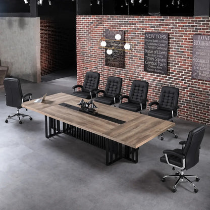 Arc Grove Wright conference room table in Mahogany, alternate view (5)