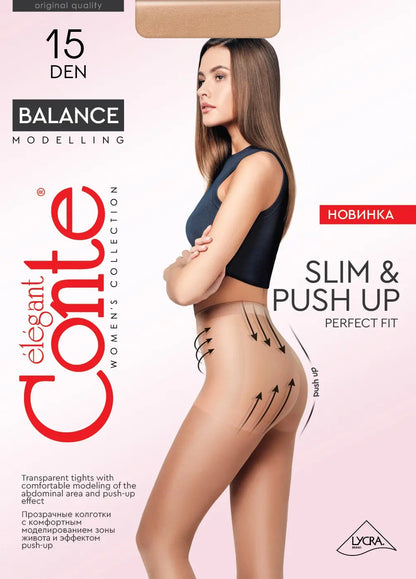 Conte Balance 15 Den Tights — Push-Up Effect, alternate view (4)