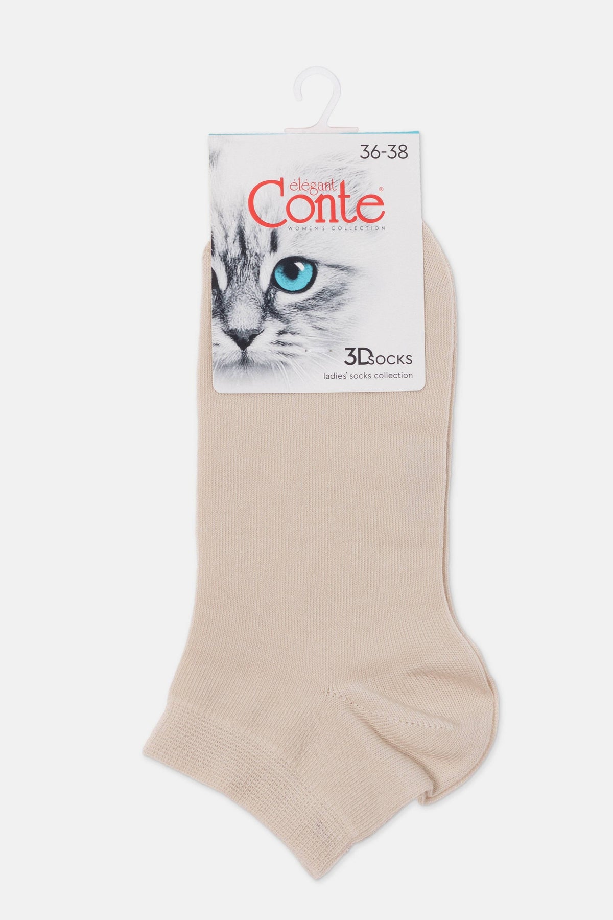 Conte cotton women's ankle 3D Socks, styled photo (2)