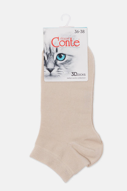 Conte cotton women's ankle 3D Socks, styled photo (2)